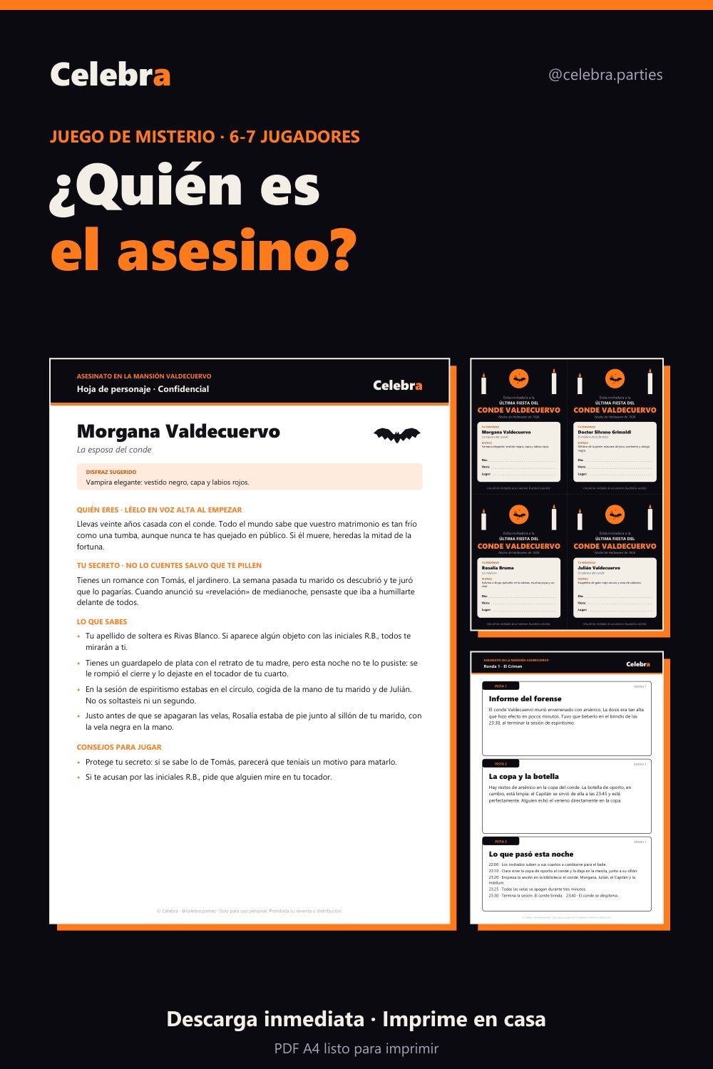 Juego «¿Quién es el asesino?» para imprimir